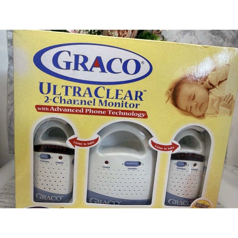 2002 Graco Ultra Clear 2 Channel Baby Monitor w Advanced Phone Tech New In Box - Picture 10 of 16